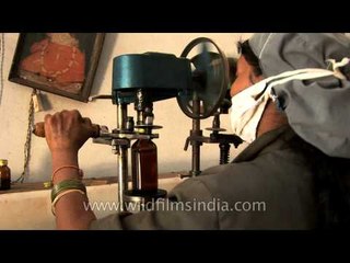 Bottle packing Cow urine for human consumption