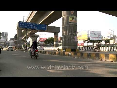 Road towards sector 18 metro station and GIP, Noida