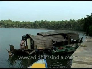 Luxury boat on Kerala's backwaters