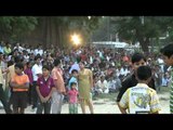 People waiting to witness burning of Ravana effigy during Dussehra, Delhi