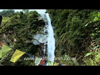 Beautiful waterfall near Lachung village, Sikkim
