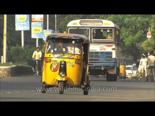 Various vehicles on the road in Tamil Nadu