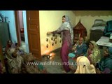 Lady dancing to regional song on Diwali