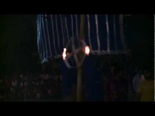 Firecrackers at night during Dussehra