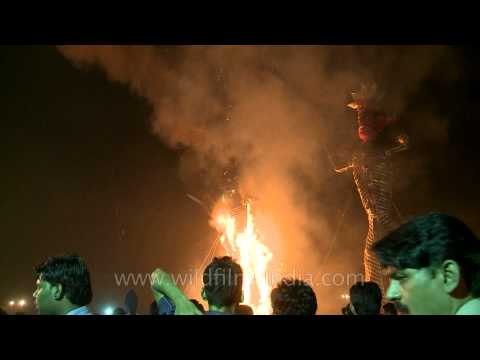 Ravan's last moment at Dussehra in Ram Lila Maidan