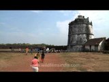 Aguada fort - People visiting remnants of Portuguese India, Goa