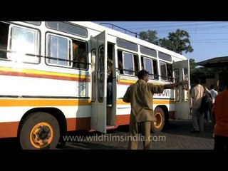 Bus stand and traffic of Goa