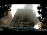 Scary black smoke coming out of  Himalaya House new Delhi