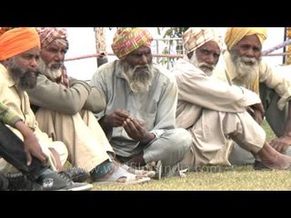 Retired old Sardars relaxing at rural olympics