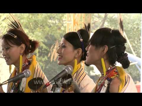 Tetseo Sisters introducing Naga folk music to school kids in Delhi