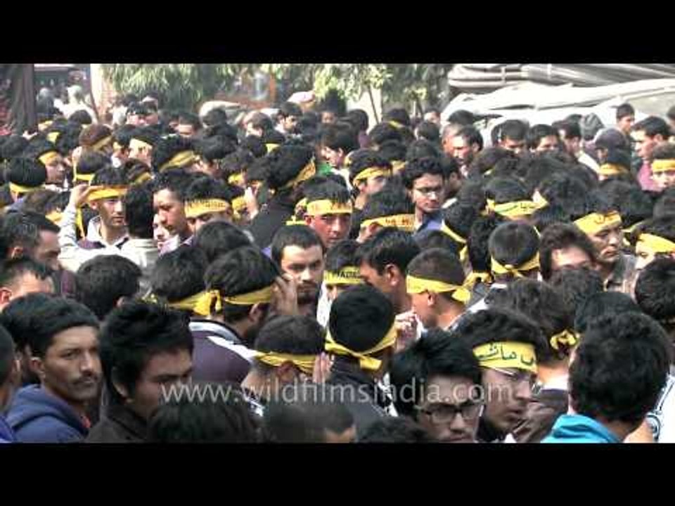 Mourning processions of Muharram taken out in Kashamere gate, Delhi