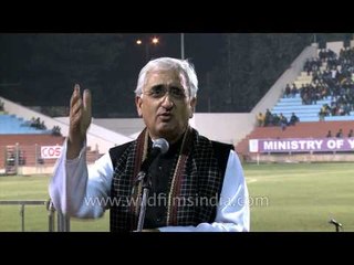 Salman Khurshid - Minister of External Affairs, India at Dr. Ambedkar Stadium