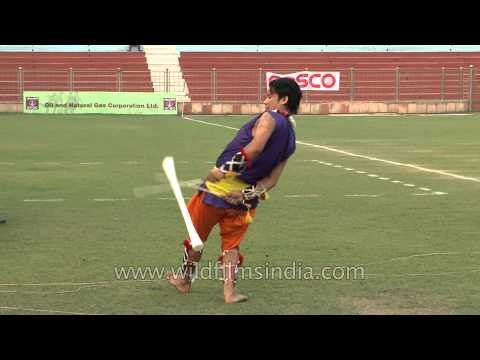 Manipuri stick dance accompanied with Dhol cholom in Delhi!