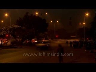 Fast paced life in New Delhi city