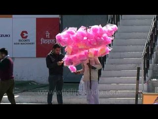 Candy Floss seller on the ground of Rural Olympics