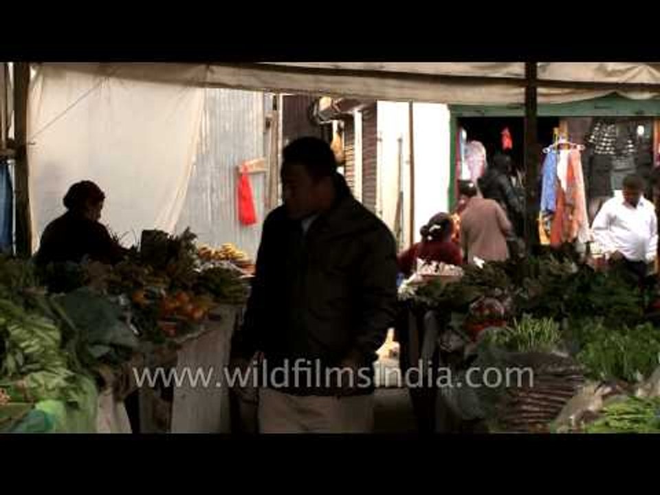 Shoppers at the Kohima market