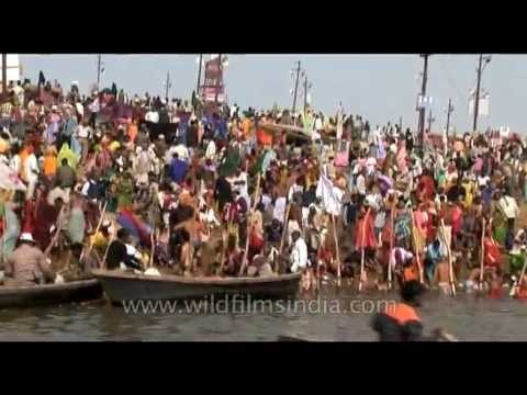 Devotees multiply by the Ganges during Kumbh Mela