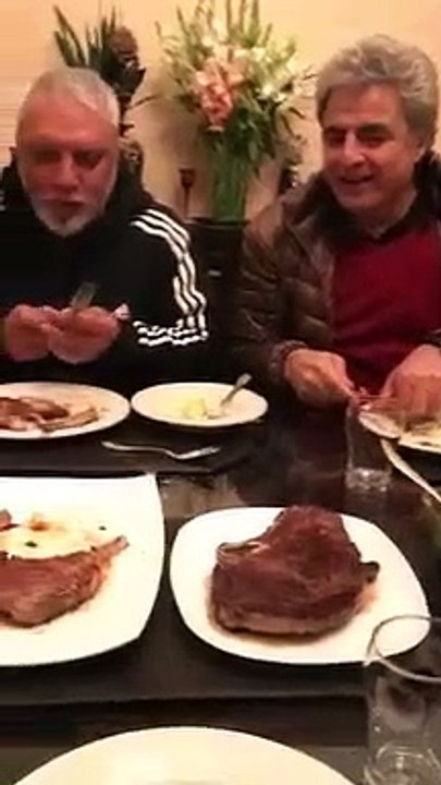Imran Khan eating meat