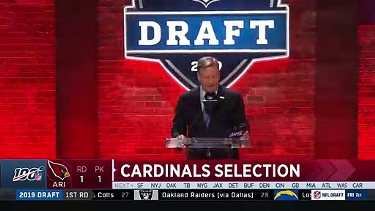 Kyler Murray Goes Number 1 in the 2019 NFL Draft to the Cardinals