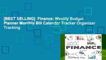 [BEST SELLING]  Finance: Weekly Budget Planner Monthly Bill Calendar Tracker Organizer Tracking