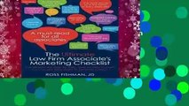[BEST SELLING]  The Ultimate Law Firm Associate s Marketing Checklist: The Renowned Step-By-Step,