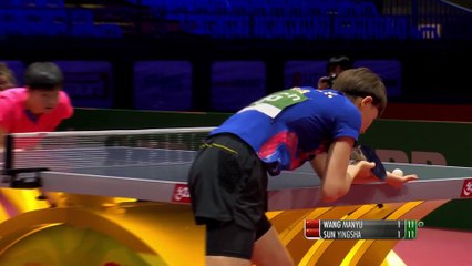 Wang Manyu vs Sun Yingsha | 2019 World Championships Highlights (1/4)