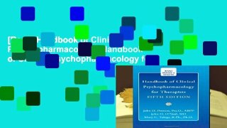 [Read] Handbook of Clinical Psychopharmacology (Handbook of Clinical Psychopharmacology for