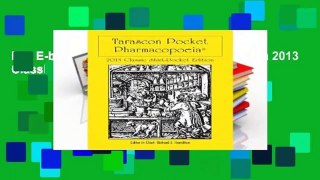 Full E-book Tarascon Pocket Pharmacopoeia 2013 Classic Shirt Pocket Edition  For Full