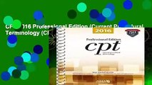 CPT 2016 Professional Edition (Current Procedural Terminology (CPT) Professional)