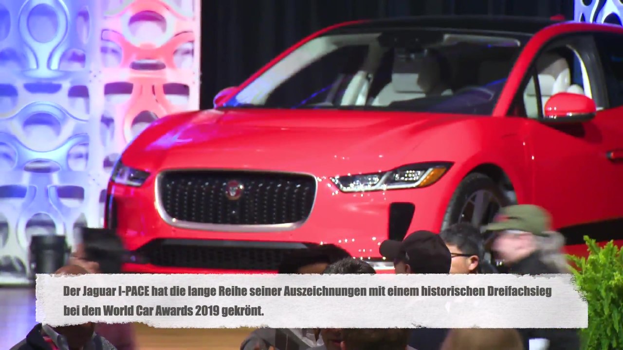 Historicher dreifachsieg für Jaguar I-PACE bei den World Car Awards 2019 in New York