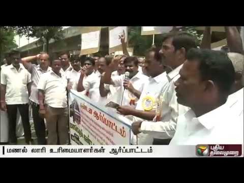 Sand lorry owners go on indefinite strike in Chennai