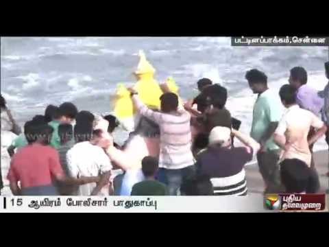 Vinayagar Chaturthi: Ganesh idols immersed in sea at Chennai