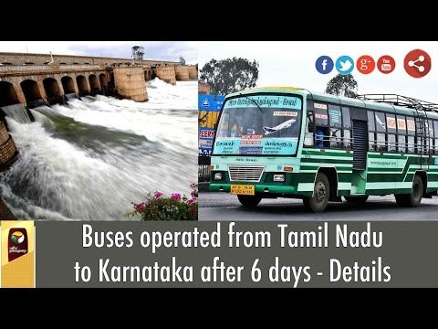 Buses operated from Tamil Nadu to Karnataka after 6 days - Details