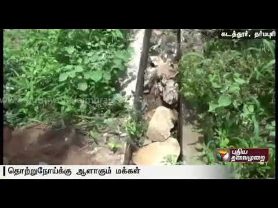 Sewage stagnant in Dharmapuri roads due to unfinished drainage works