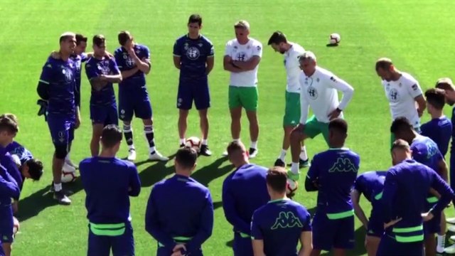Charla de Quique Setién antes del Entrenamiento del Betis