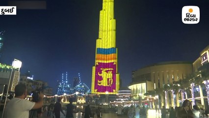 શ્રીલંકન રાષ્ટ્રધ્વજના રંગે રંગાઈ બુર્જ ખલીફા, સિરિયલ બ્લાસ્ટ બાદ દુબઈ પડખે