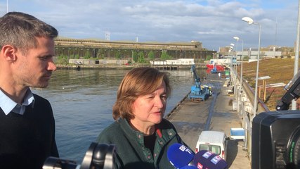 Nathalie Loiseau après sa rencontre avec les professionnels du port de pêche