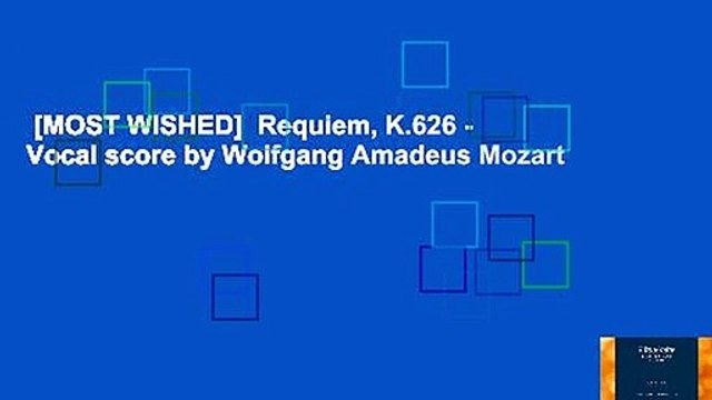 [MOST WISHED] Requiem, K.626 - Vocal score by Wolfgang Amadeus Mozart