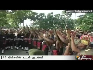 Last rites with full state honours for soldies who died in the terrorist attack in Uri