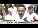 DMK leader Stalin addressing reporters regarding the Cauvery issue