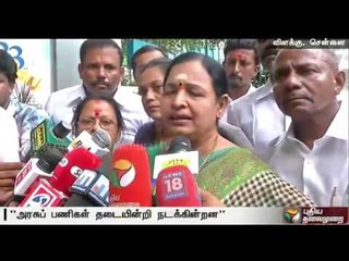 Chief minister's health is fine says ADMK spokesperson C.R. Saraswathi