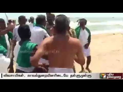 Farmers arrested for protesting to form Cauvery Management Board in Nagapattinam