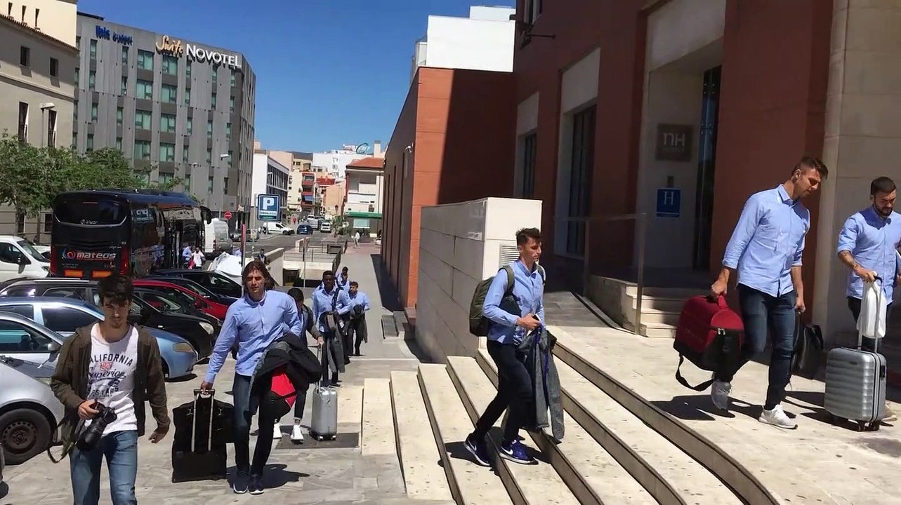 Llegada del Mallorca al Hotel en Málaga
