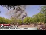 Fire mishap at the godown of a cracker factory near Sivakasi - Crackers ready for sale destroyed