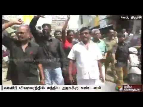 Cauvery issue: Members of Thanthai Periyar Dravidar Kazhagam try to burn PM Modi's effigy