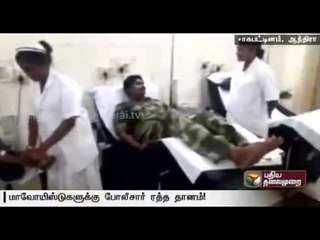 Two policemen donate blood to injured maoists in Andhra Pradesh