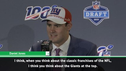 Daniel Jones happy to be Giants' QB of the future