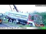 Tanker with aviation fuel overturns near Kanchipuram