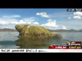 Jalagandeswarar temple Nandhi appears as water level in Mettur dam reduces
