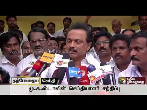 Live: Opposition leader Stalin press meet on protests over Cauvery issue